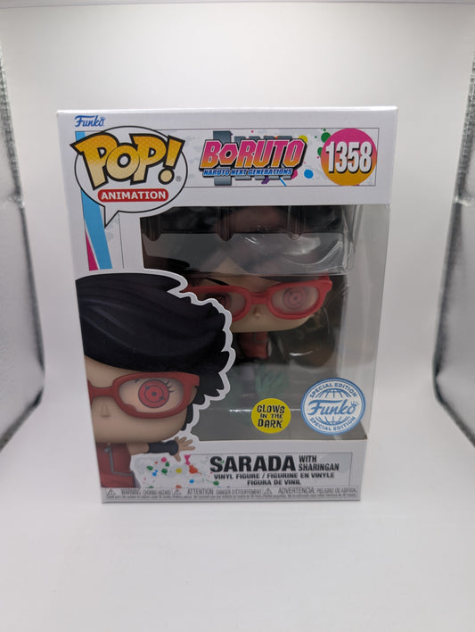 Animation Funko Pop - Sarada with Sharingan (Glow) - Boruto -No. 1358 FRENLY BRICKS - Open 7 Days