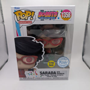 Animation Funko Pop - Sarada with Sharingan (Glow) - Boruto -No. 1358 FRENLY BRICKS - Open 7 Days