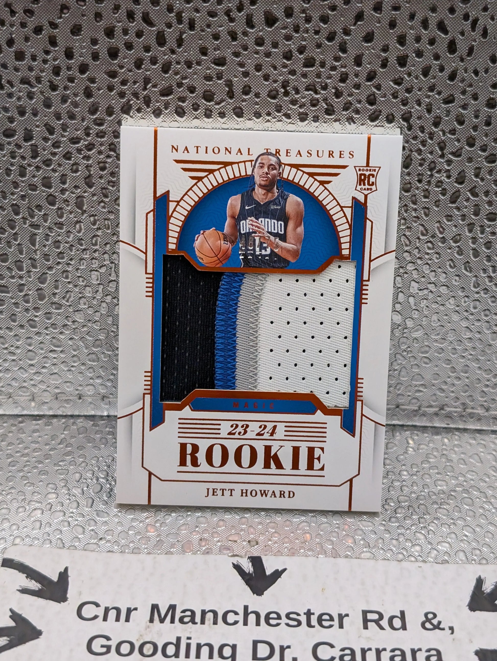 JETT HOWARD 2023-24 NATIONAL TREASURES #161 ROOKIE 4-COLOR PATCH ORANGE /75 RC FRENLY BRICKS - Open 7 Days