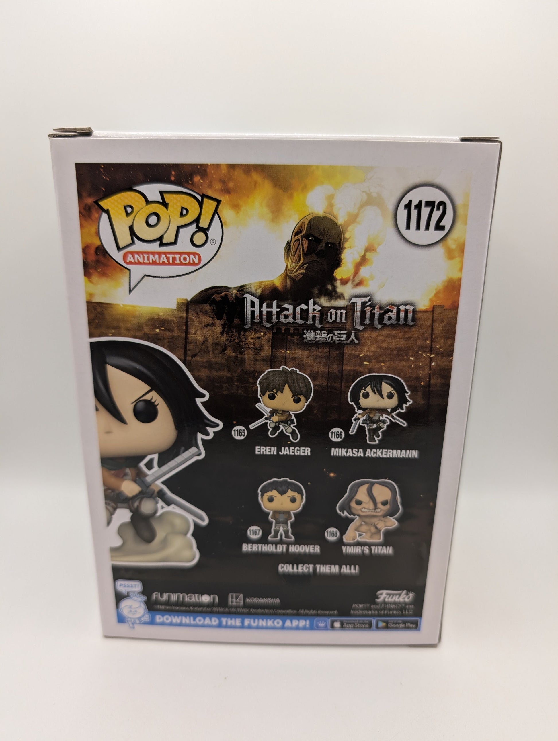 Funko POP! Attack on Titan -  Mikasa Ackermann #1172 FRENLY BRICKS - Open 7 Days