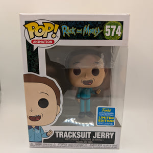 Funko Pop! Tracksuit Jerry #574 Rick and Morty 2019 SDCC Exclusive Vaulted