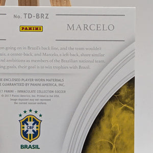 David Luiz Marcelo DUAL PATCH 2017 Immaculate TD-BRZ Remarkable Memorabilia /75 FRENLY BRICKS - Open 7 Days