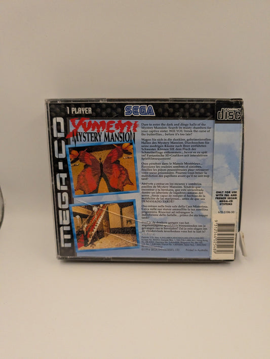 Yumemi Mystery Mansion (Sega Mega-CD, 1994 PAL) photos suggest condition FRENLY BRICKS - Open 7 Days