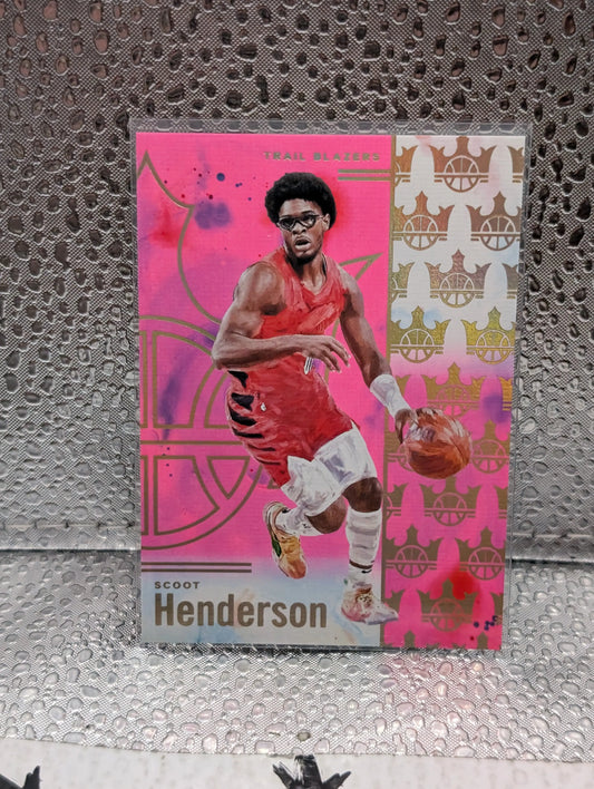 2024-25 Panini Court Kings Scoot Henderson Pink #/99 Portland Trail Blazers FRENLY BRICKS - Open 7 Days