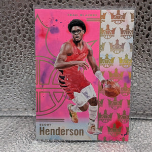 2024-25 Panini Court Kings Scoot Henderson Pink #/99 Portland Trail Blazers FRENLY BRICKS - Open 7 Days