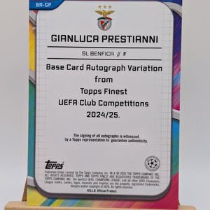 /50 Gianluca Prestianni 2024/25 Topps Finest UEFA Soccer RC Gold Ref. Auto