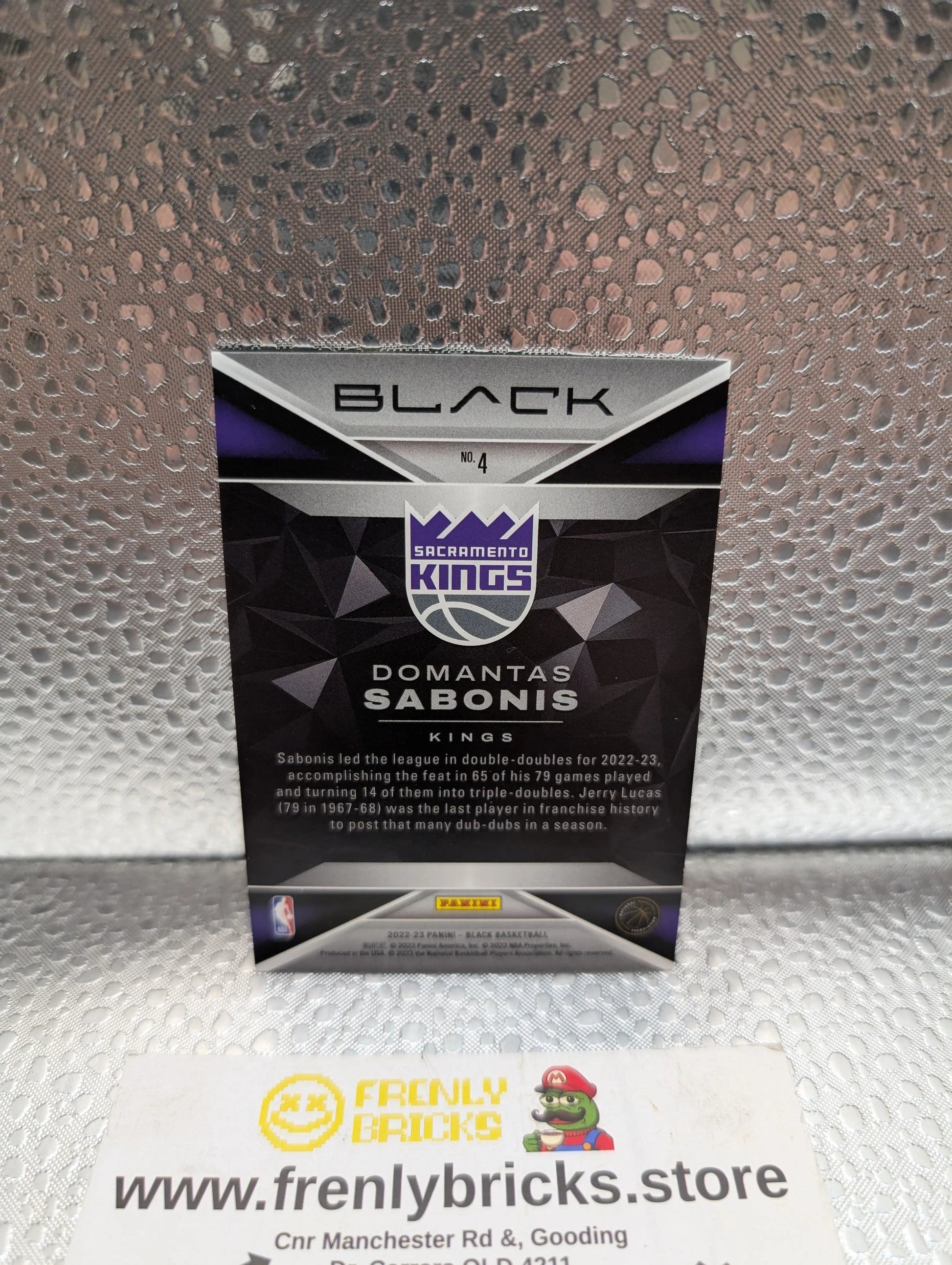 2022-23 Panini Black Domantis Sabonis #4 /25 FRENLY BRICKS - Open 7 Days