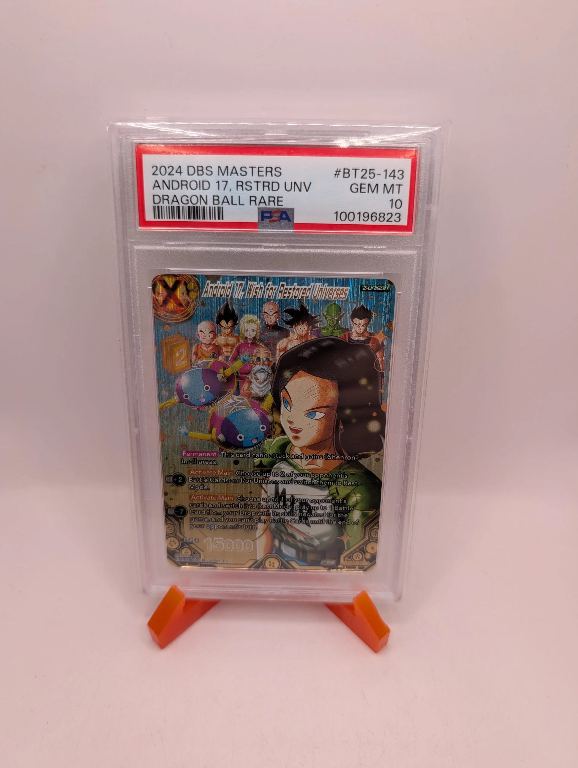 PSA 10 Android 17, Wish For Restored Universes DBR BT25-143 image 1