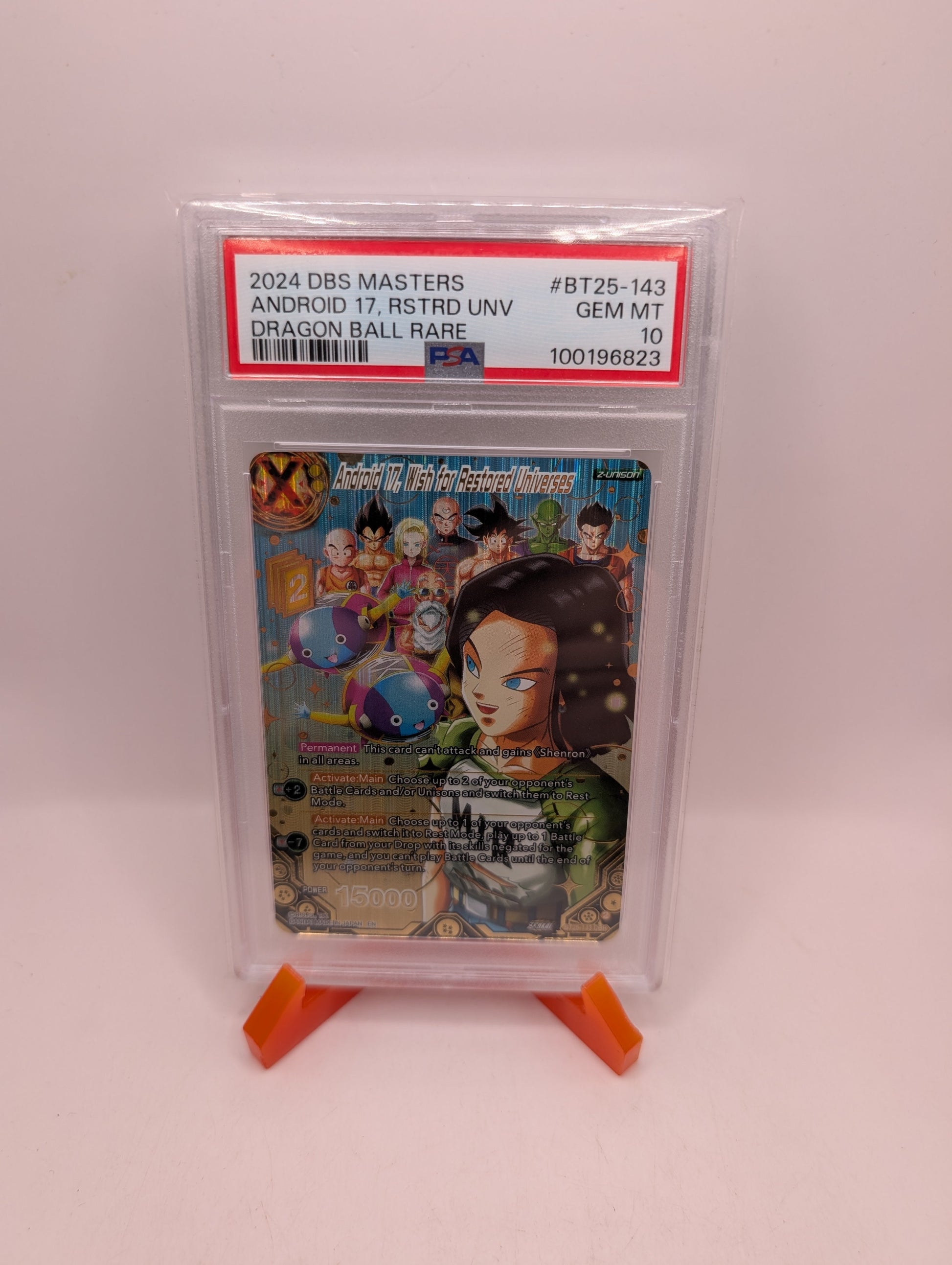 PSA 10 Android 17, Wish For Restored Universes DBR BT25-143 FRENLY BRICKS - Open 7 Days