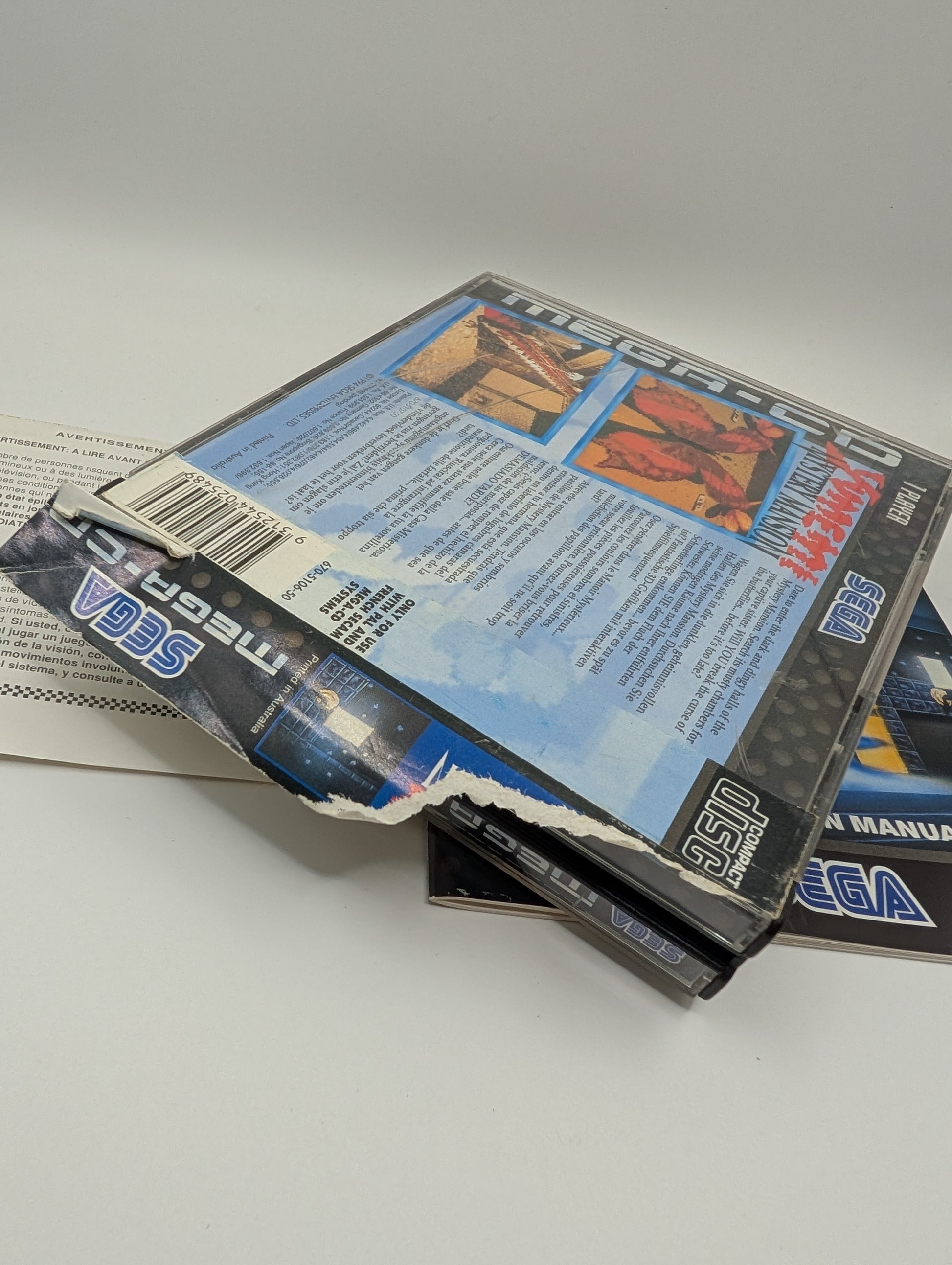 Yumemi Mystery Mansion (Sega Mega-CD, 1994 PAL) photos suggest condition FRENLY BRICKS - Open 7 Days