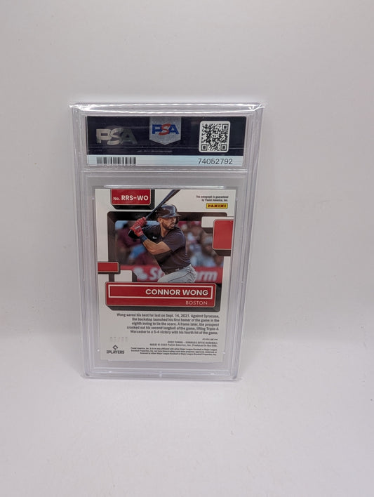CONNOR WONG RATED ROOKIE AUTO /99 2022 Panini Donruss Optic White Mojo Red Sox PSA 10 FRENLY BRICKS - Open 7 Days