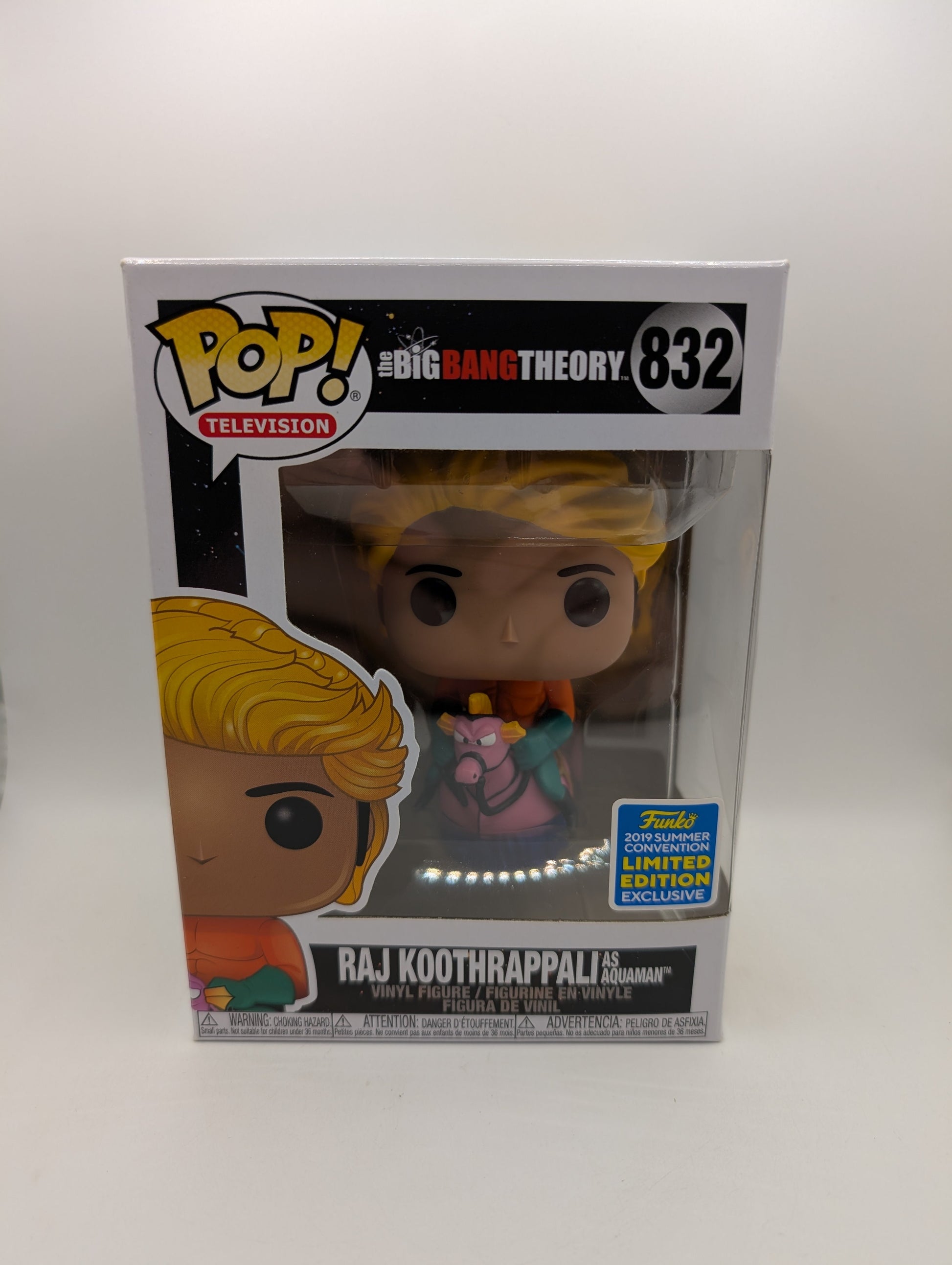 Funko POP! BBT Raj Koothrappali (Aquaman)  #832 2019 convention FRENLY BRICKS - Open 7 Days