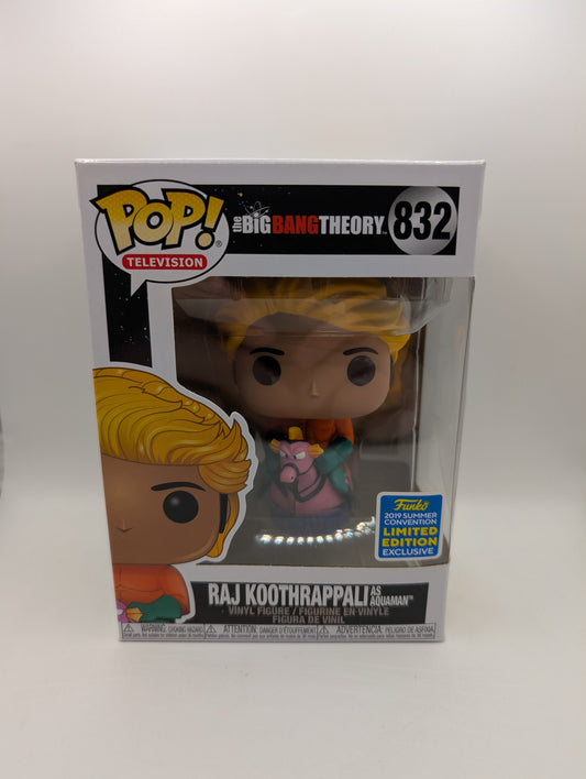 Funko POP! BBT Raj Koothrappali (Aquaman)  #832 2019 convention FRENLY BRICKS - Open 7 Days