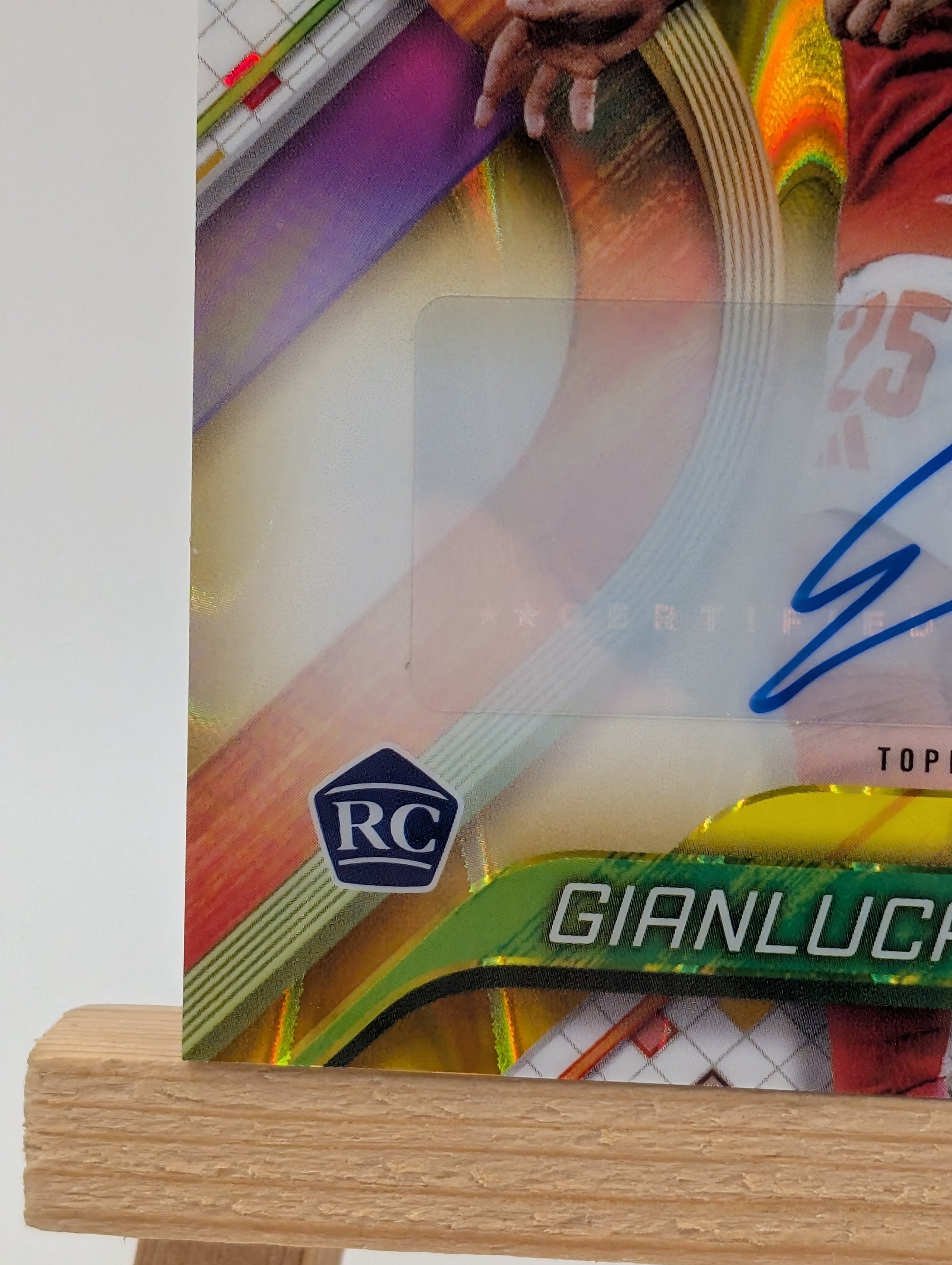 /50 Gianluca Prestianni 2024/25 Topps Finest UEFA Soccer RC Gold Ref. Auto