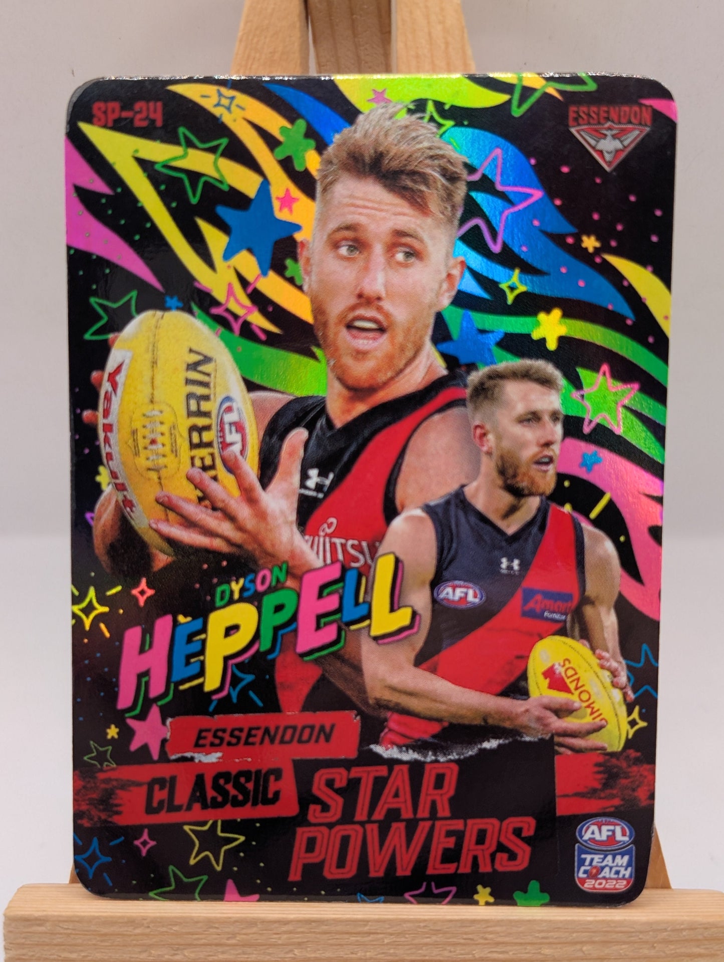 2022 Teamcoach Neon Star Powers - DYSON HEPPELL  SP-24  Essendon FRENLY BRICKS - Open 7 Days