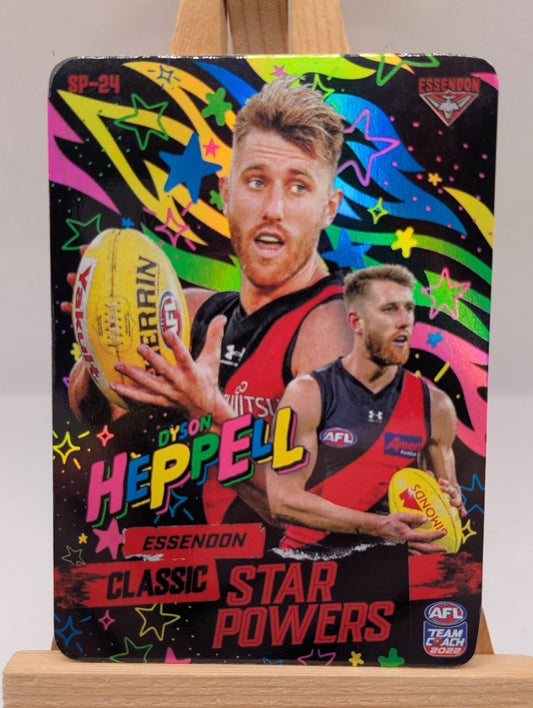 2022 Teamcoach Neon Star Powers - DYSON HEPPELL  SP-24  Essendon FRENLY BRICKS - Open 7 Days