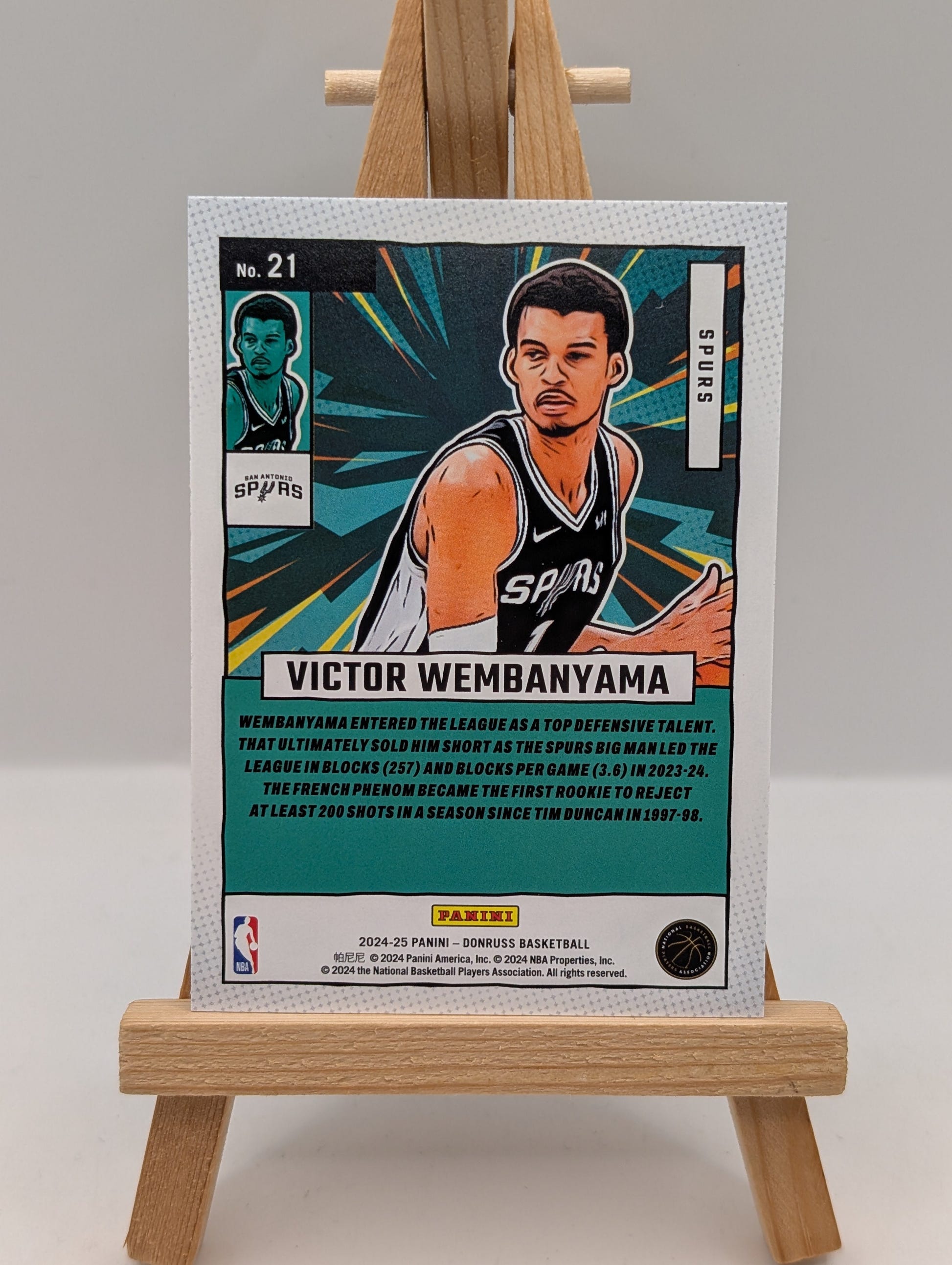 Victor Wembanyama 2024-25 Panini Donruss #21 Net Marvels Diamond Prizm Spurs FRENLY BRICKS - Open 7 Days image 3