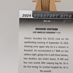 2025 Topps Series 1 Greatest Hits Shohei Ohtani #GH25 50/50 Green Foil /99 MVP