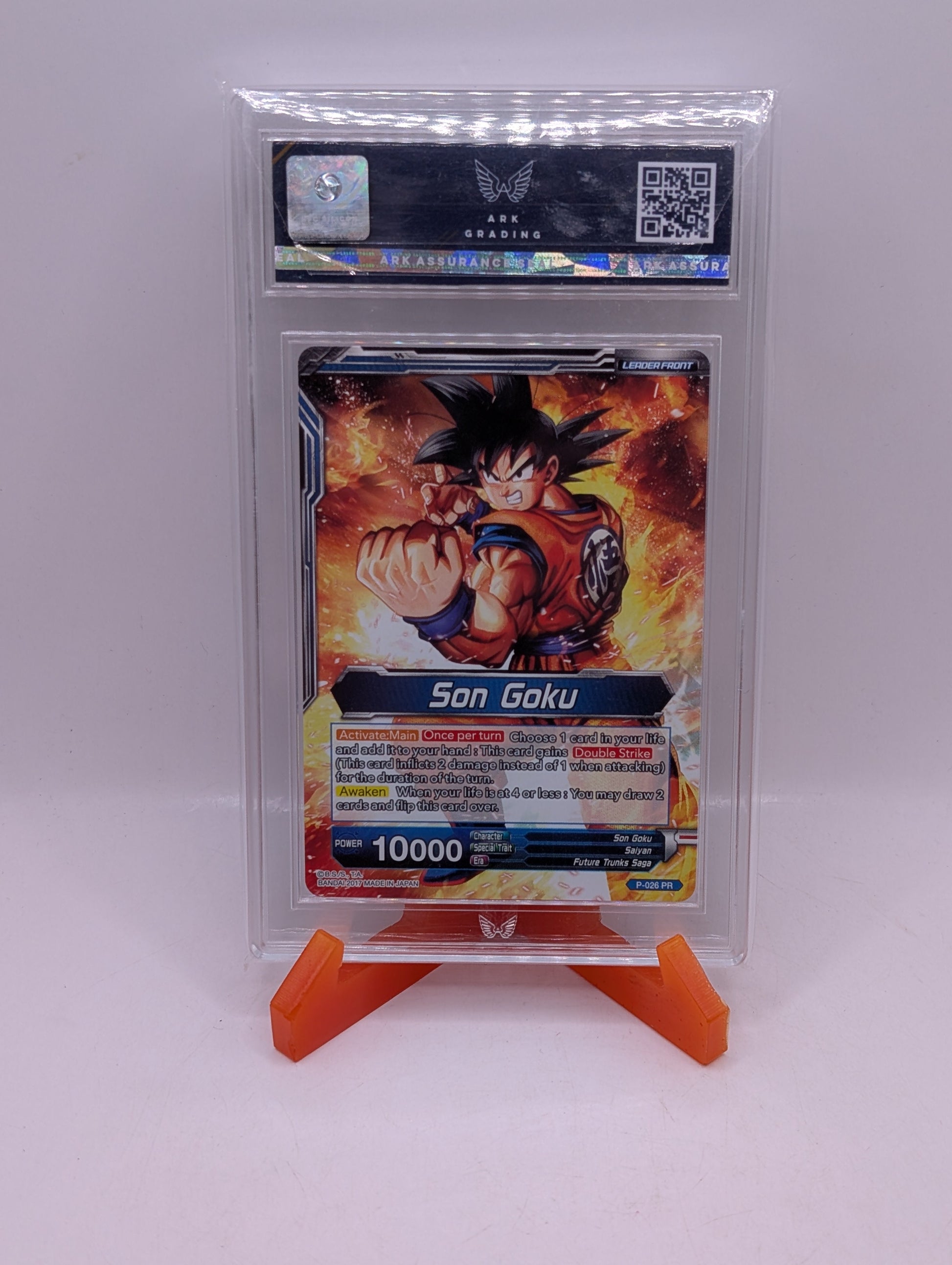 2017 Dragon Ball S #P-026  Promo Draft Box 01 Goku ARK Graded 10 FRENLY BRICKS - Open 7 Days