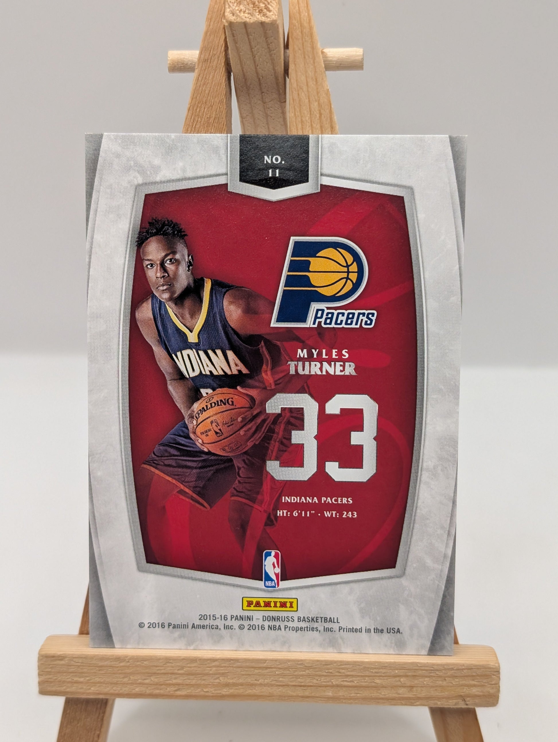 Myles Turner Donruss 15-16 #11 Franchise Futures Rookie Indiana Pacers FRENLY BRICKS - Open 7 Days