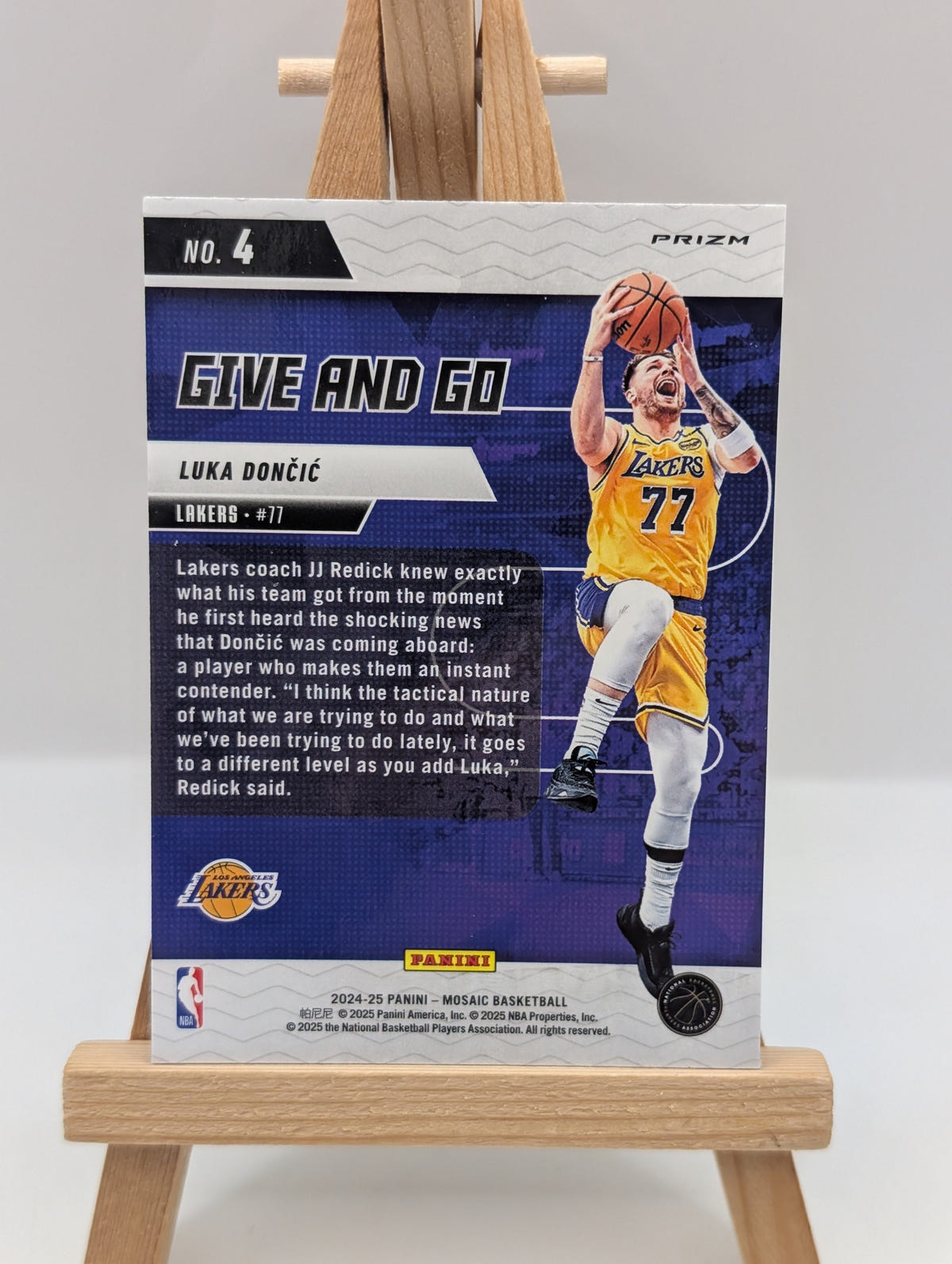 Luka Doncic RARE PURPLE MOSAIC REFRACTOR SSP LAKERS MINT FRENLY BRICKS - Open 7 Days image 3