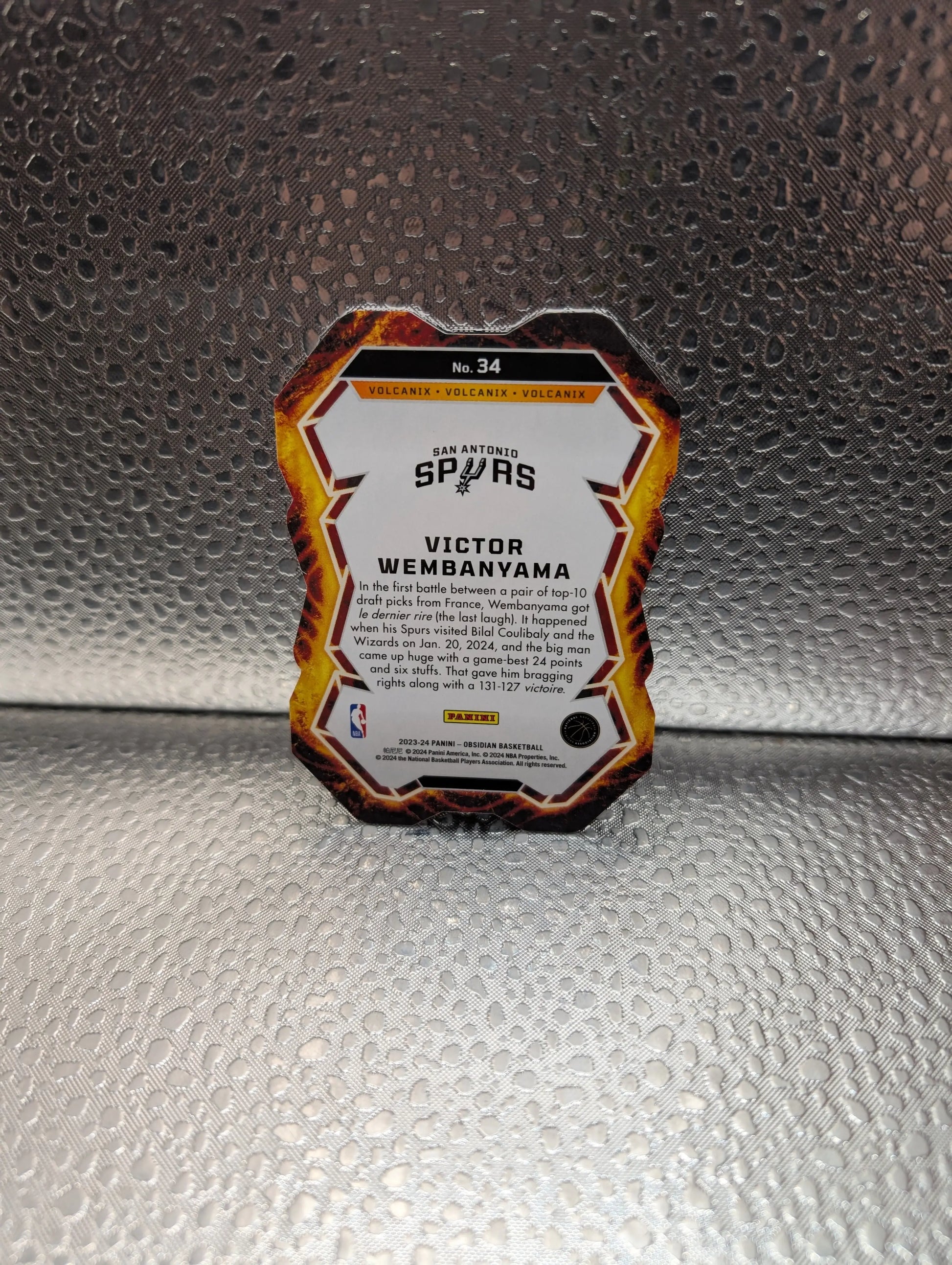 Victor Wembanyama Obsidian Volcanic Spurs RC Panini FRENLY BRICKS - Open 7 Days