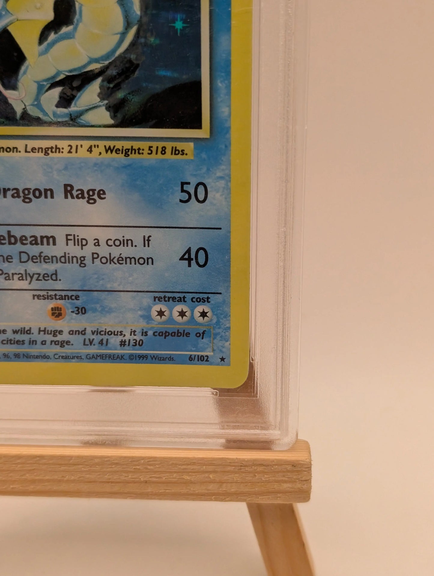 PSA 9 MINT Gyarados 6/102 Base Set Rare Holo Pokemon Card WOTC 1999 FADED FRENLY BRICKS - Open 7 Days
