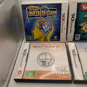 NINTENDO DS Brain Training Game Lot x 4 Games - Includes Manuals, Tested, Pal Scrabble FRENLY BRICKS - Open 7 Days