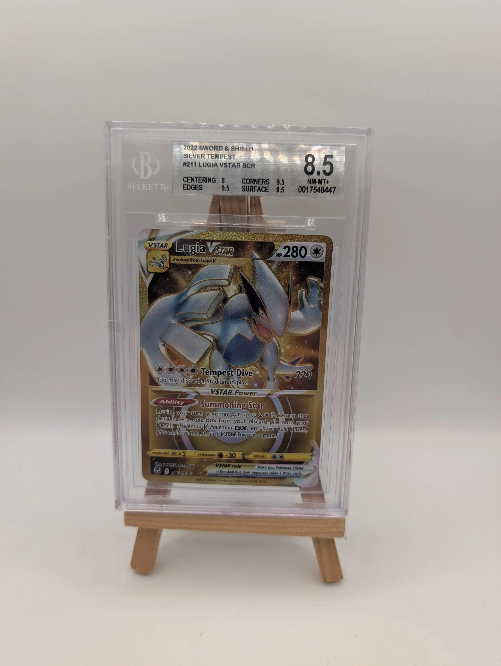 2022 Pokémon BGS 8.5 Lugia Vstar SCR Silver Tempest #211 FRENLY BRICKS - Open 7 Days image 1