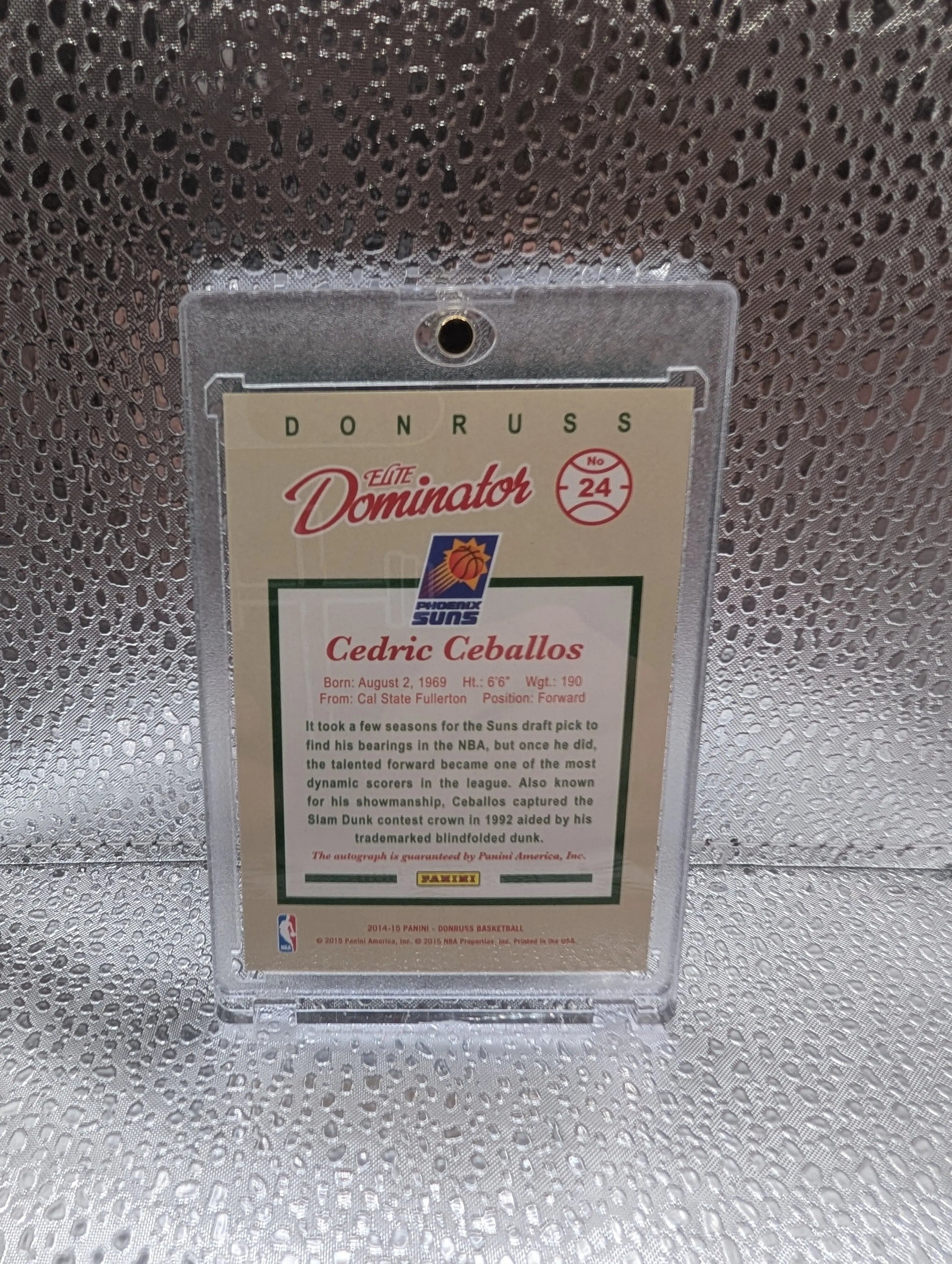 2014-15 Panini Donruss CEDRIC CEBALLOS Elite Dominator Autograph #/149 Suns FRENLY BRICKS - Open 7 Days