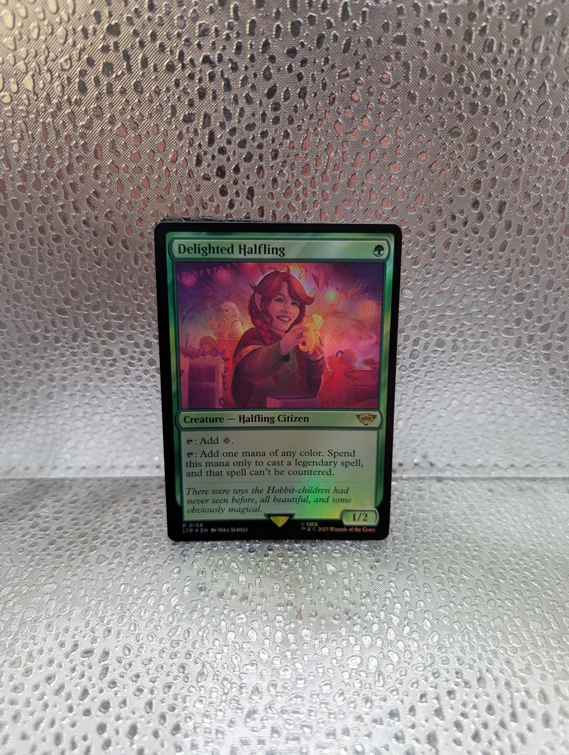 Magic the Gathering MTG NM Foil Delighted Halfling Lord of the Rings LOTR 0158 FRENLY BRICKS - Open 7 Days