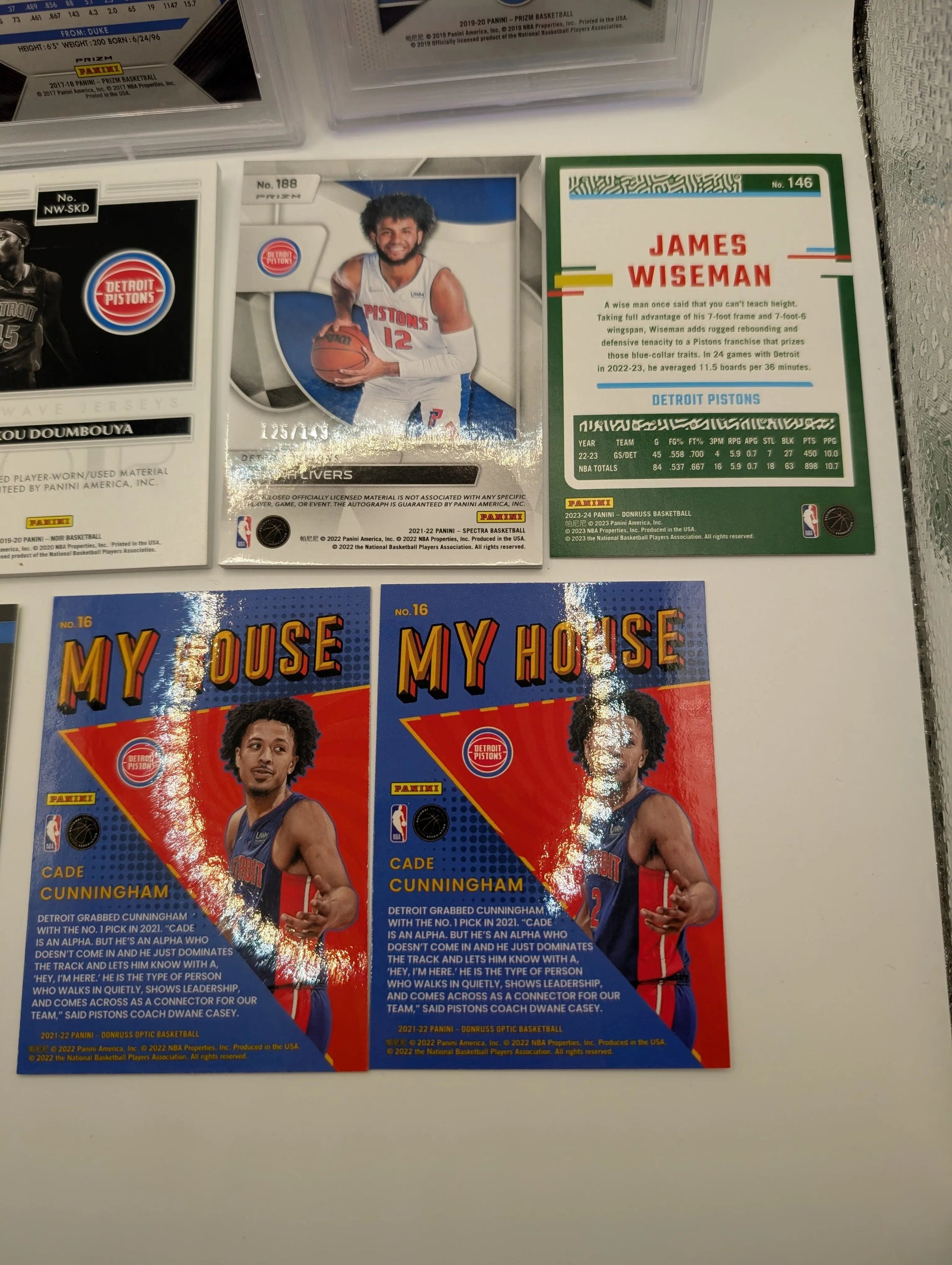 Detroit Pistons NBA Basketball Card Lot, Rookies, Patch, Auto, Cade Cunningham FRENLY BRICKS - Open 7 Days