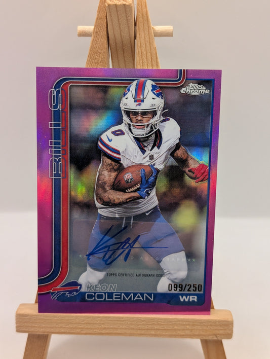2025 Topps Chrome - Keon Coleman True  Magenta Refractor Auto /250 #BA-KC FRENLY BRICKS - Open 7 Days