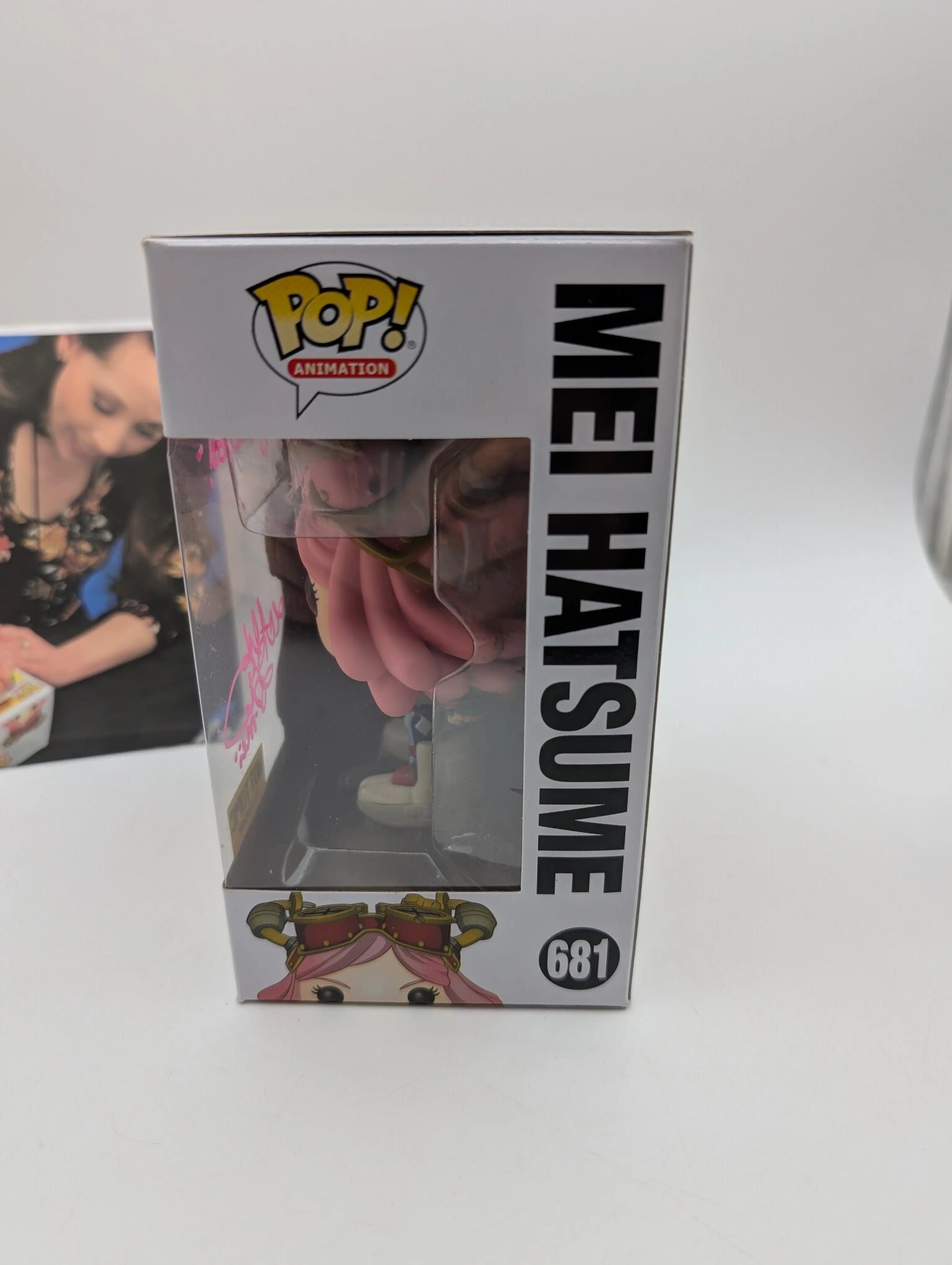Funko Pop! Animation Signed My Hero Academia MEI HATSUME 681 Signed FRENLY BRICKS - Open 7 Days