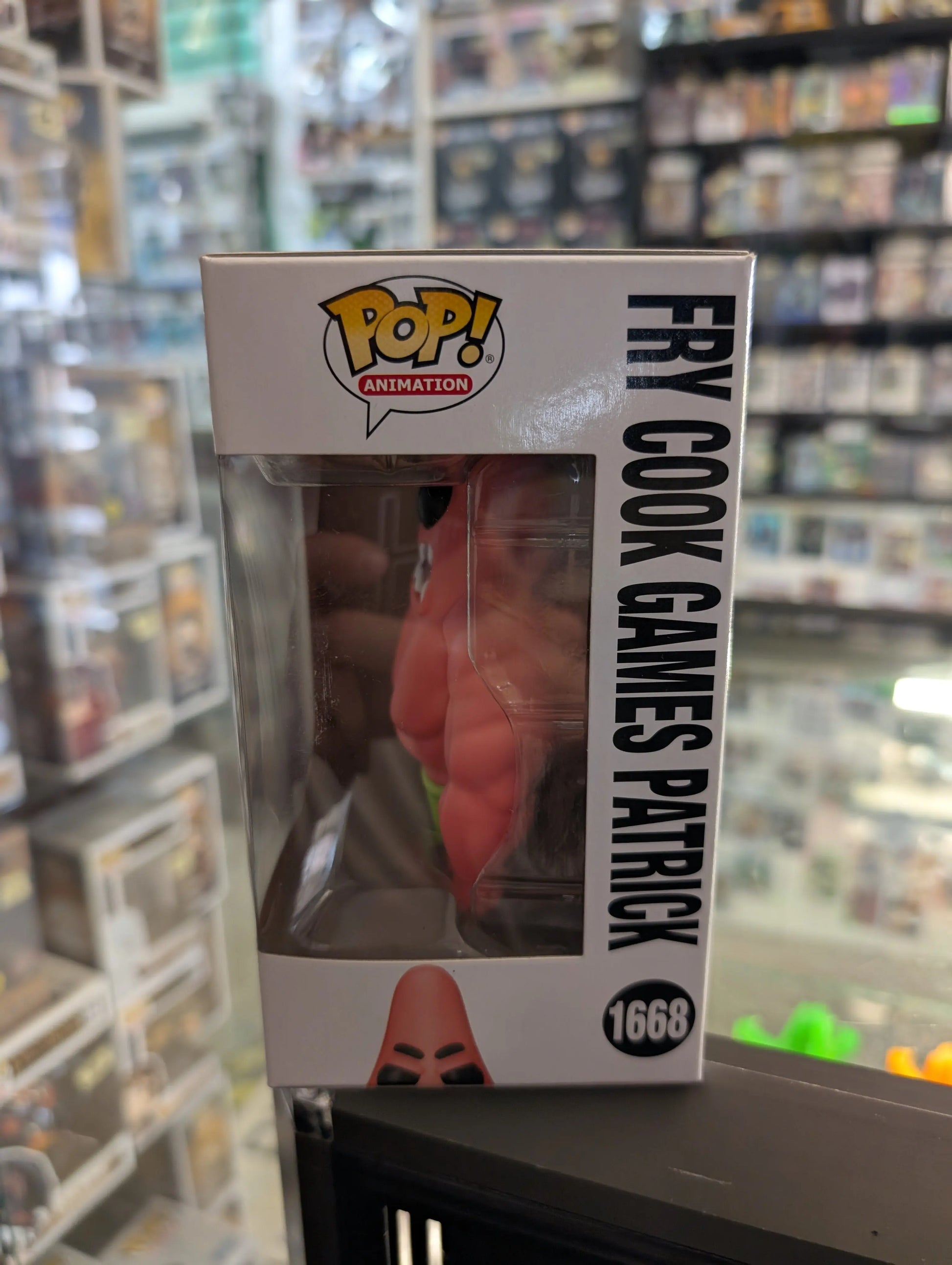 Funko POP! Animation: Spongebob Squarepants - Fry Cook Games Patrick #1668 FRENLY BRICKS - Open 7 Days