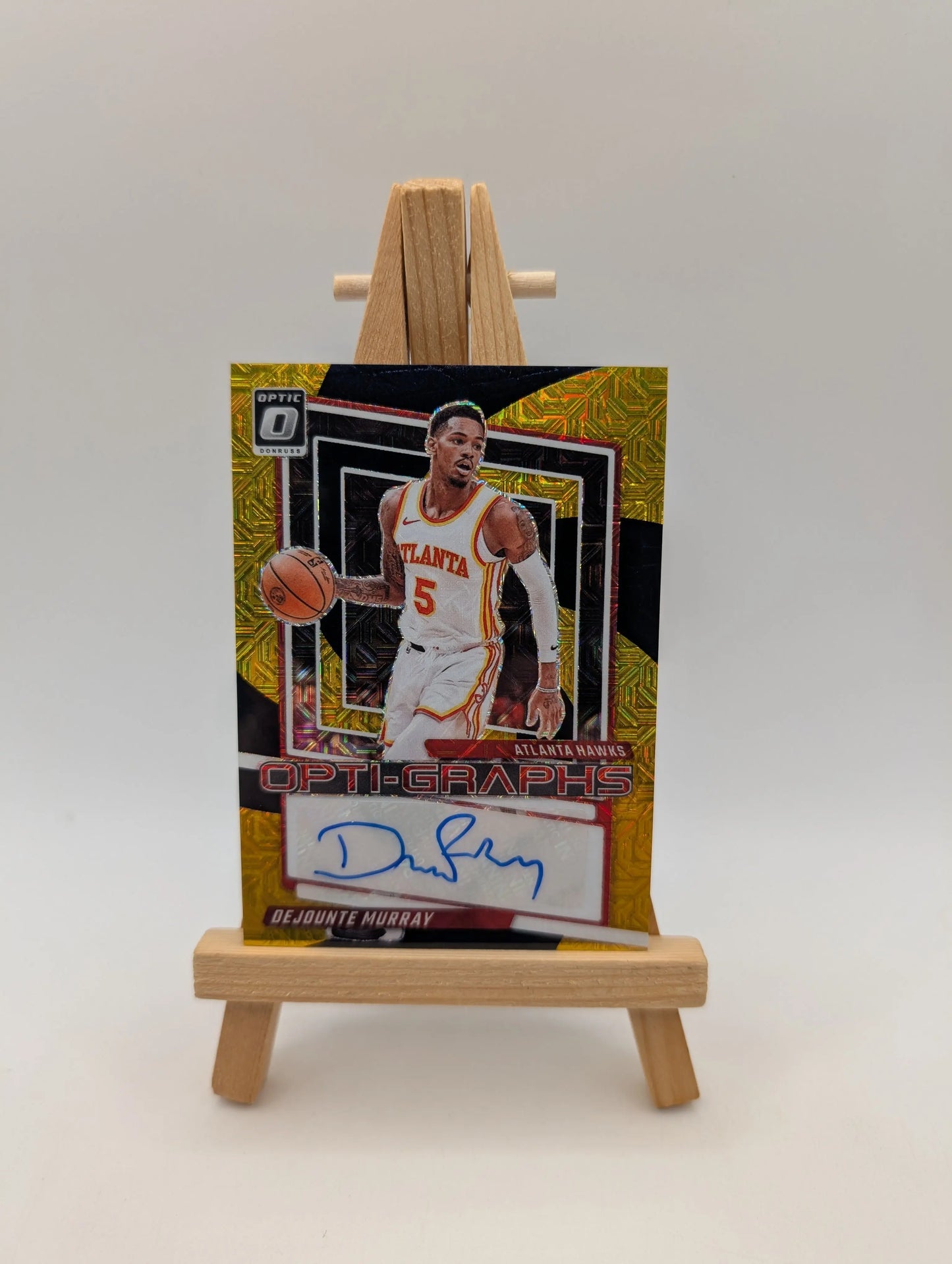 2023-24 Donruss Optic Opti-Graphs #OG-MUR Dejounte Murray Black Gold Mojo /8 SSP FRENLY BRICKS - Open 7 Days