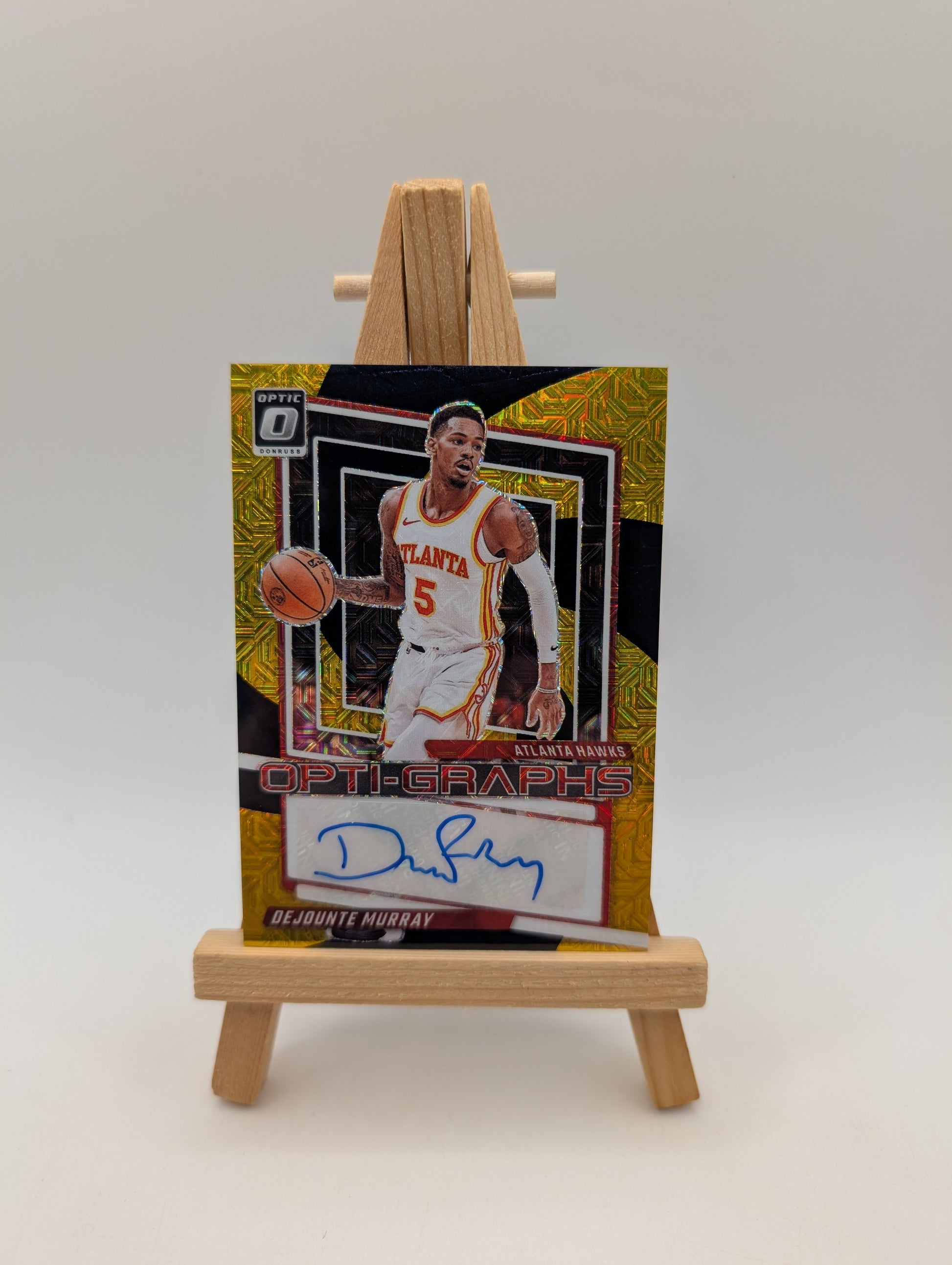 2023-24 Donruss Optic Opti-Graphs #OG-MUR Dejounte Murray Black Gold Mojo /8 SSP