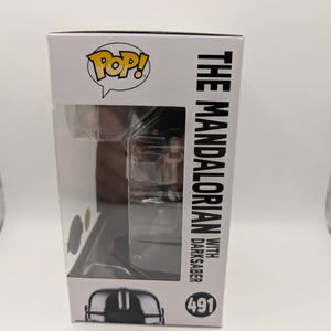 Funko Pop! Star Wars The Mandalorian With Darksaber Glows In The Dark #491 FRENLY BRICKS - Open 7 Days