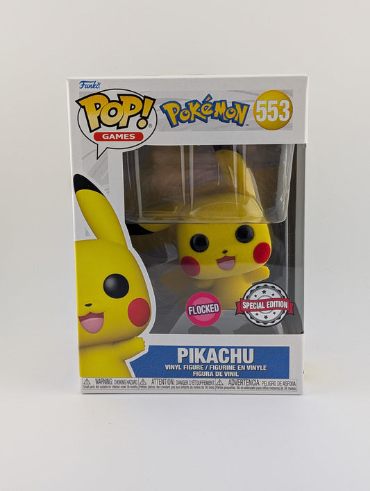 Funko POP! Games Pokémon #553 Pikachu Flocked Special Edition Vinyl Collectable FRENLY BRICKS - Open 7 Days