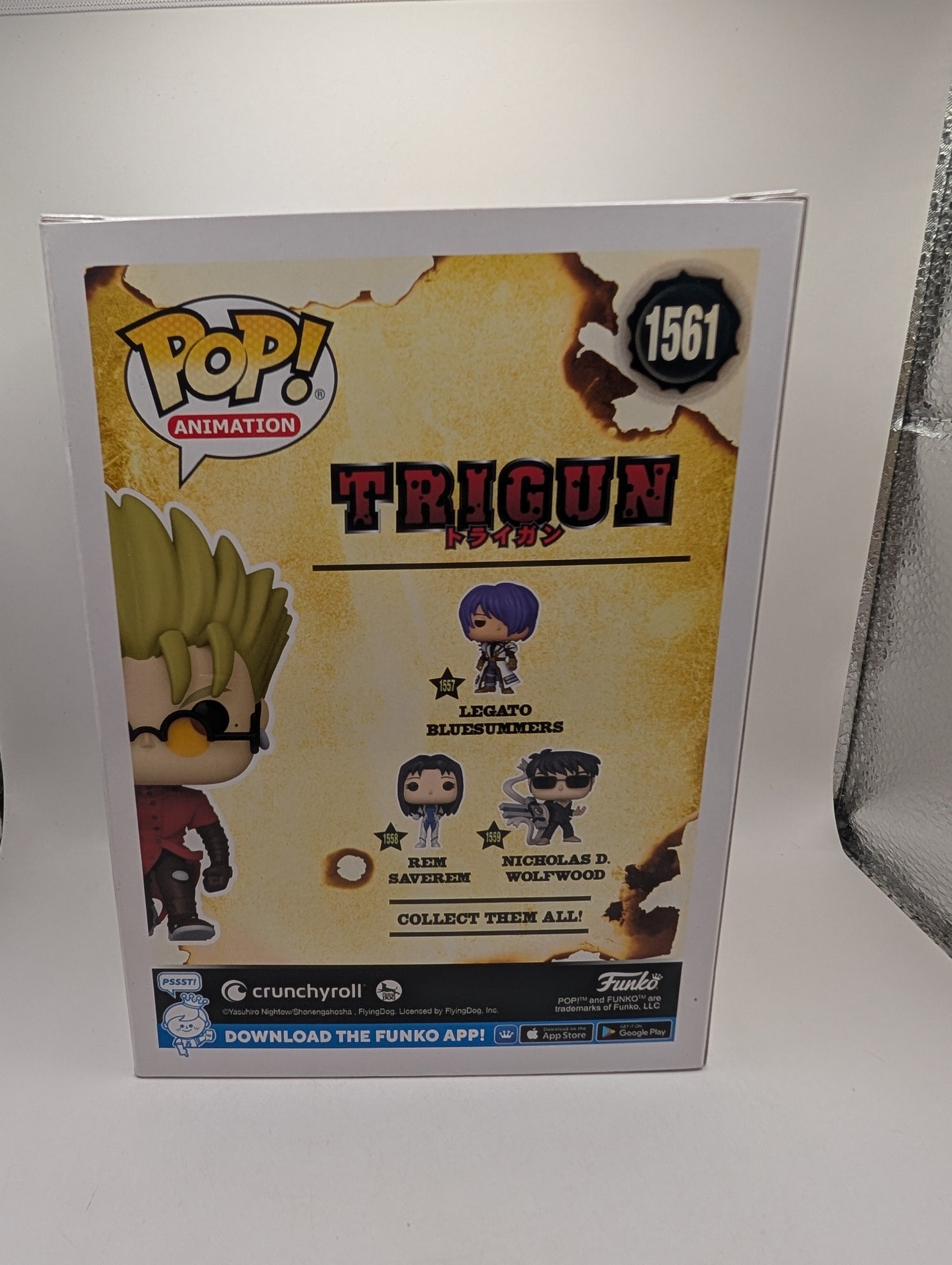 TRIGUN #1561 Vash The Stampede w/Punisher Cross Funko Pop! FRENLY BRICKS - Open 7 Days