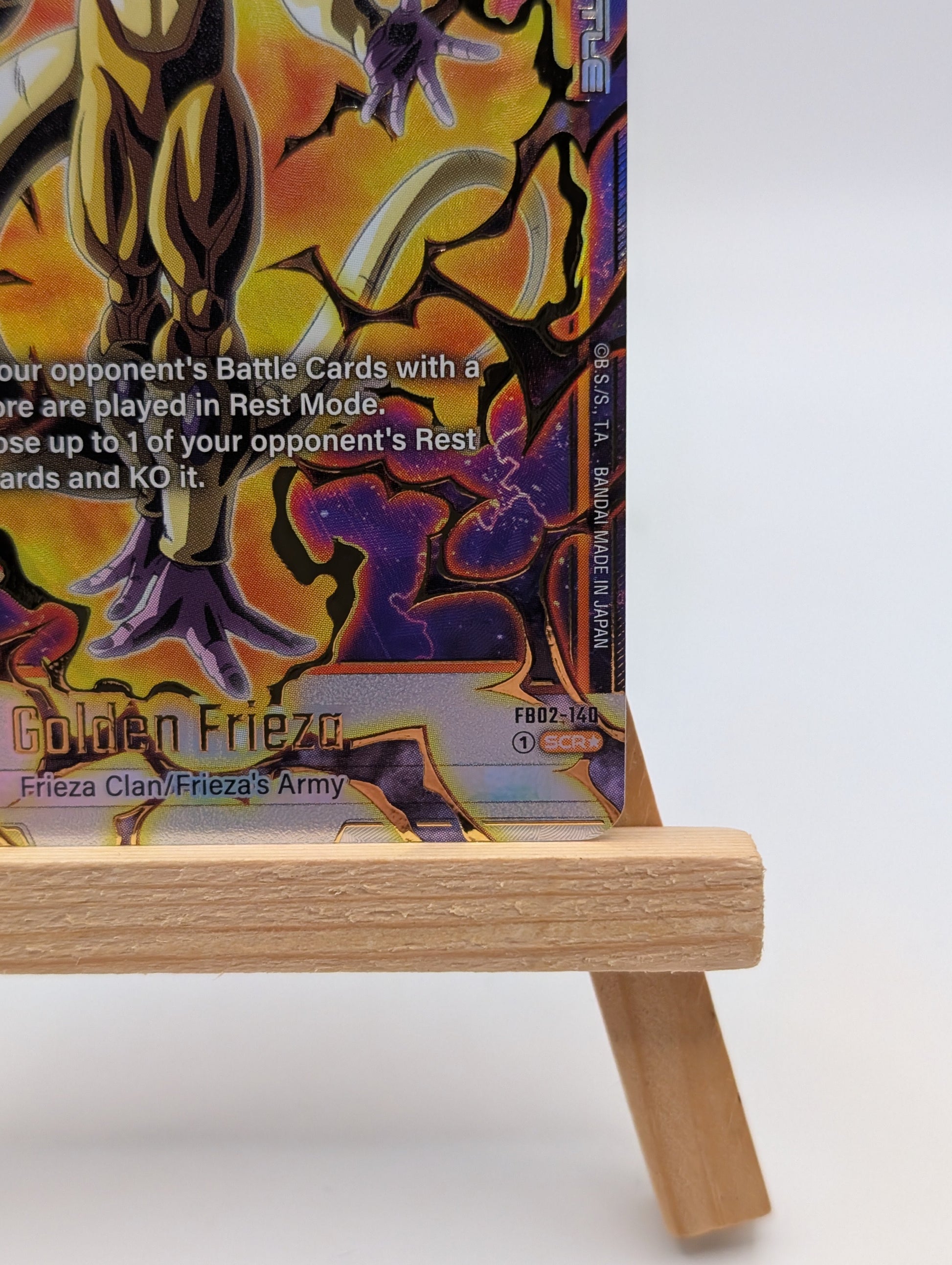 Golden Frieza SCR* FB02-140 Secret Rare Alt Art DBS Fusion World - Blazing Aura FRENLY BRICKS - Open 7 Days