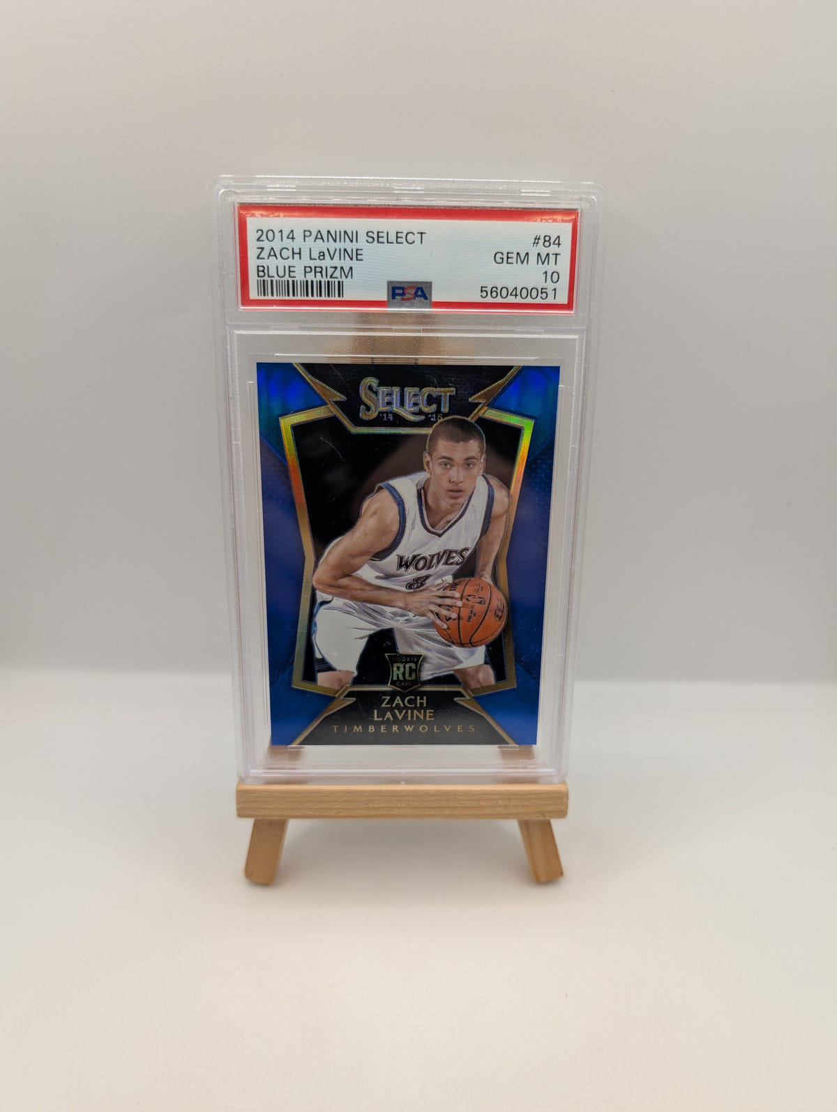 2014 PANINI SELECT BLUE PRIZM #84 ZACH LaVINE RC #/249 PSA 10 FRENLY BRICKS - Open 7 Days image 1