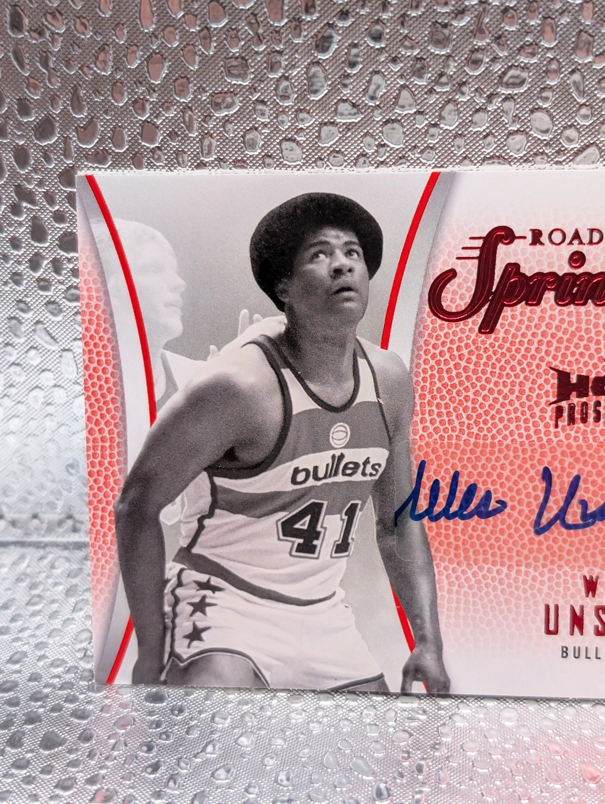 2008-09 Hot Prospects Fleer Wes Unseld Road to Springfield 5/5 Autograph FRENLY BRICKS - Open 7 Days