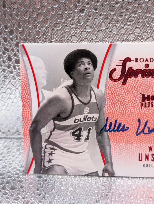 2008-09 Hot Prospects Fleer Wes Unseld Road to Springfield 5/5 Autograph FRENLY BRICKS - Open 7 Days
