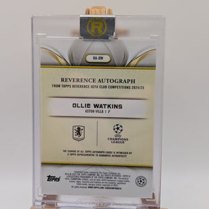 2025 Topps Reverence UCC UEFA ASTON VILLA OLLIE WATKINS Sealed Auto /75