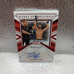 2023 Panini Immaculate - Marks of Greatness - Dominick Cruz AUTO /25 FRENLY BRICKS - Open 7 Days