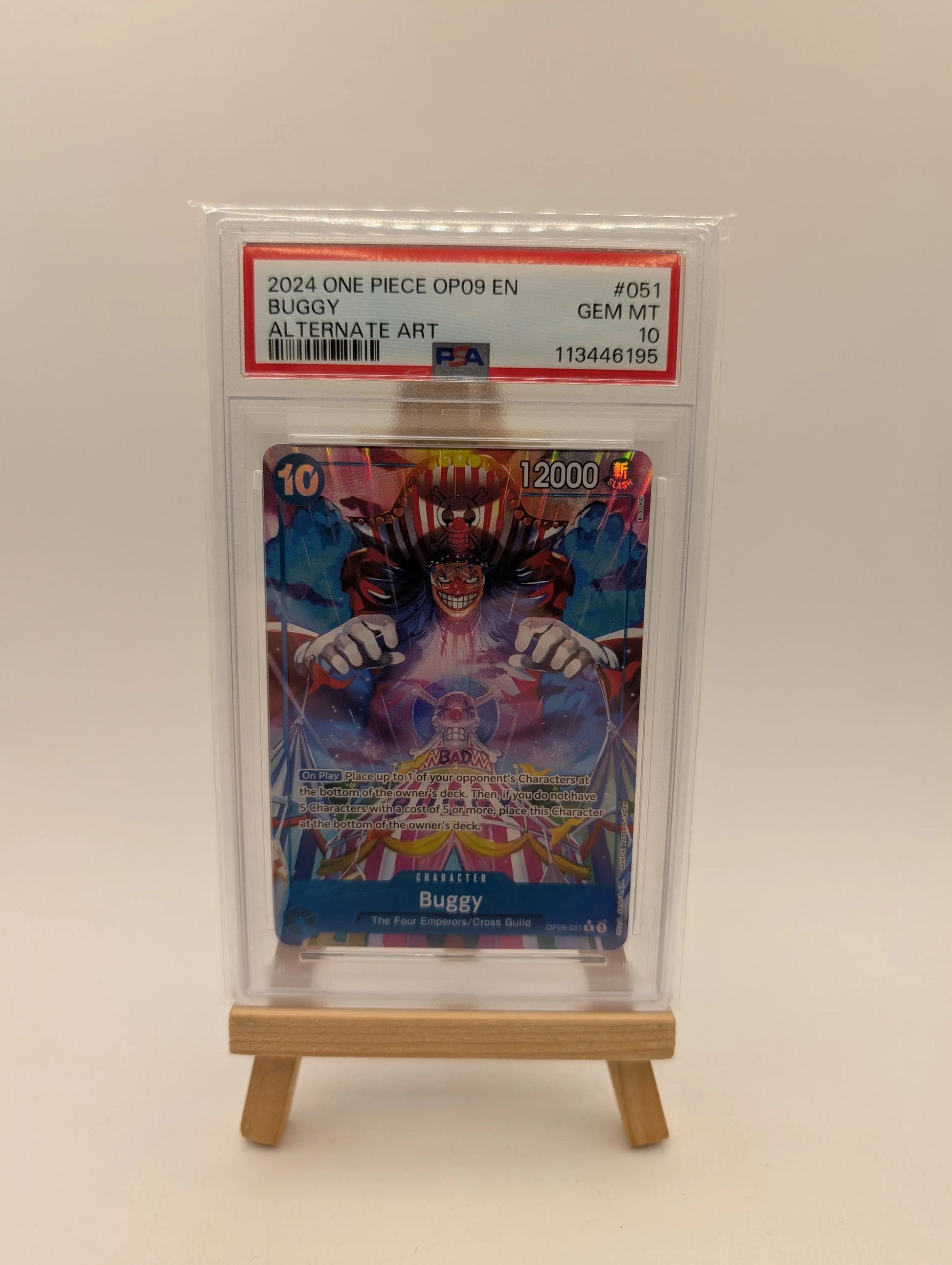 One Piece Emperors In The New World Buggy OP09-051 Alt Art PSA 10 English FRENLY BRICKS - Open 7 Days image 1
