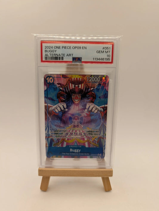 One Piece Emperors In The New World Buggy OP09-051 Alt Art PSA 10 English FRENLY BRICKS - Open 7 Days