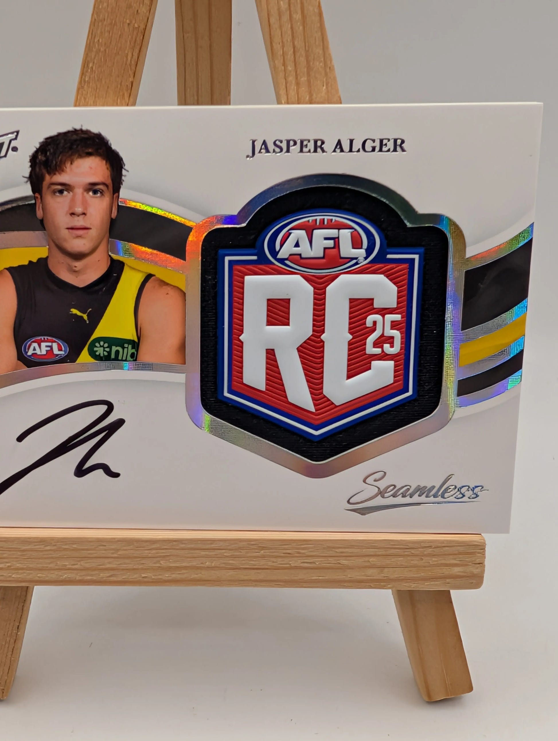 2025 Select Seamless Rookie Patch Signature JASPER ALGER /70 Richmond Tigers FRENLY BRICKS - Open 7 Days image 7