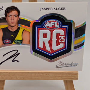 2025 Select Seamless Rookie Patch Signature JASPER ALGER /70 Richmond Tigers FRENLY BRICKS - Open 7 Days